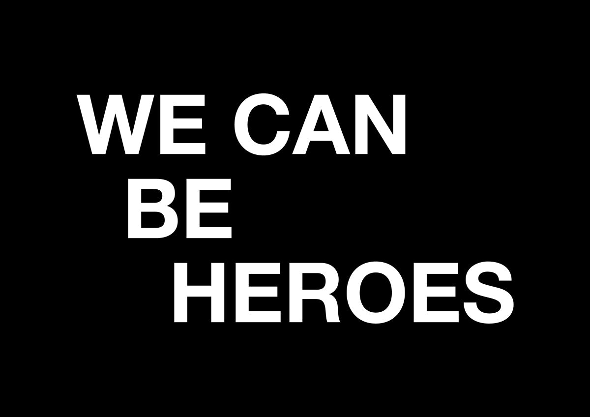 We Can Be Heroes Print Black Disko Kids