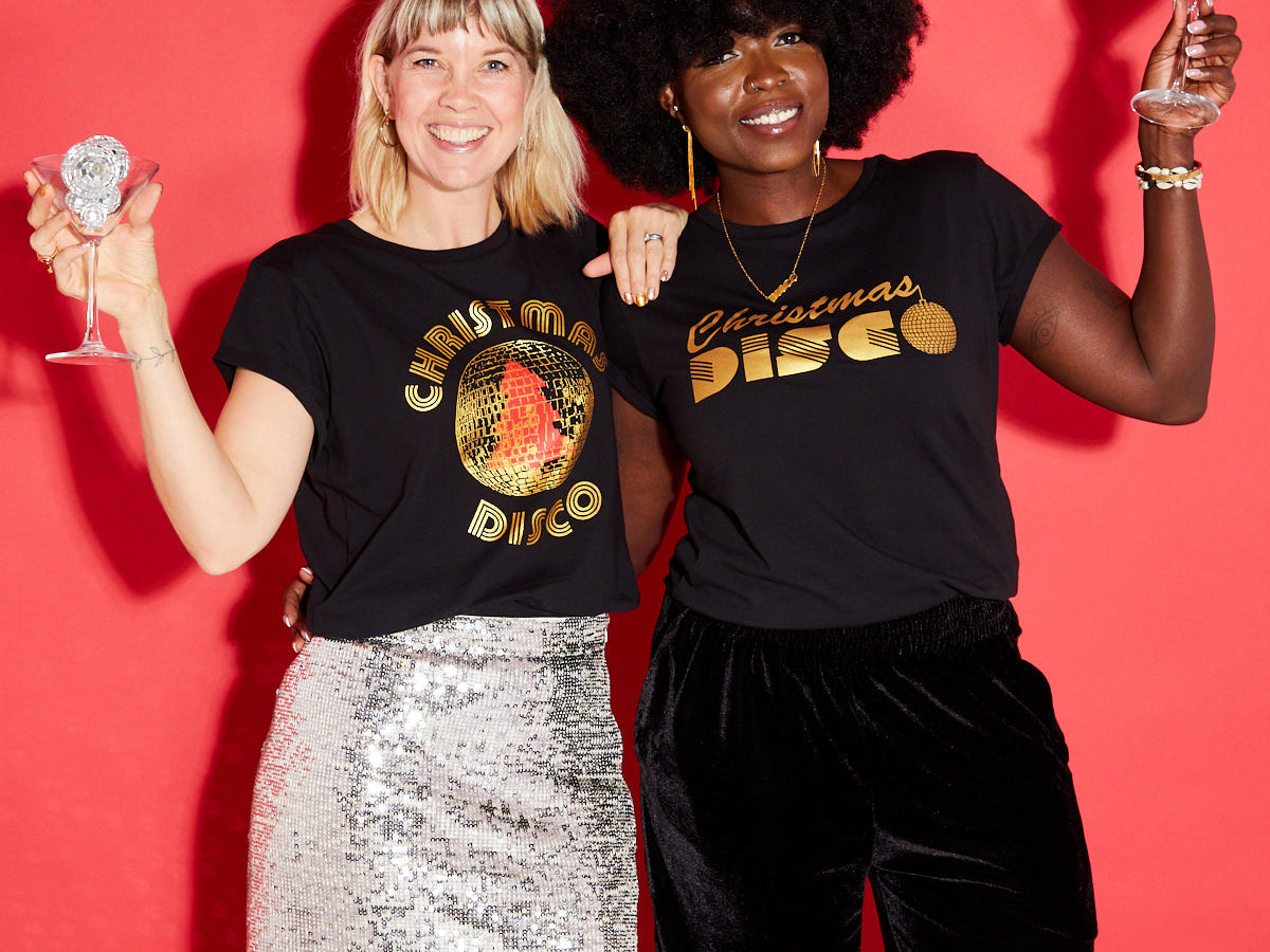 Festive Style That Gives Back ✨ Charity Christmas Disco Tees