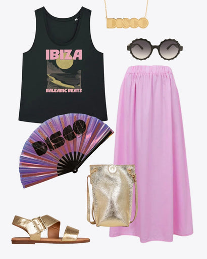 Shop the Look - Ibiza Vest Pink Skirt