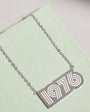 Silver 1976 Birthday Present Pendant Necklace - Disko Kids