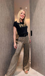 Womens 1974 black Tshirt with gold print - Disko Kids 