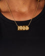 1966 pendnt gold box gift tshirt necklace card 60th birthday gift disko kids