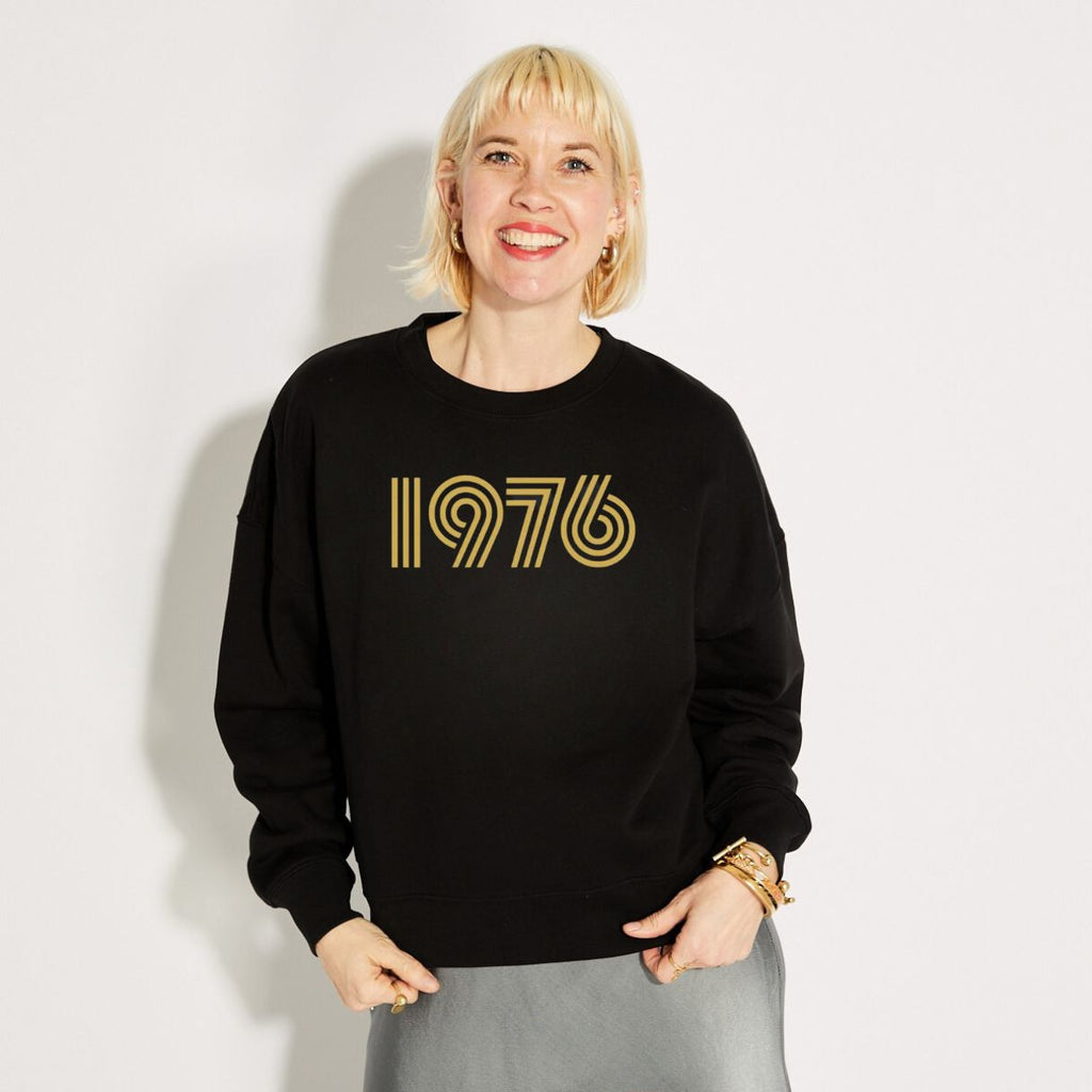 1976 black & gold years sweatshirt Disko Kids 