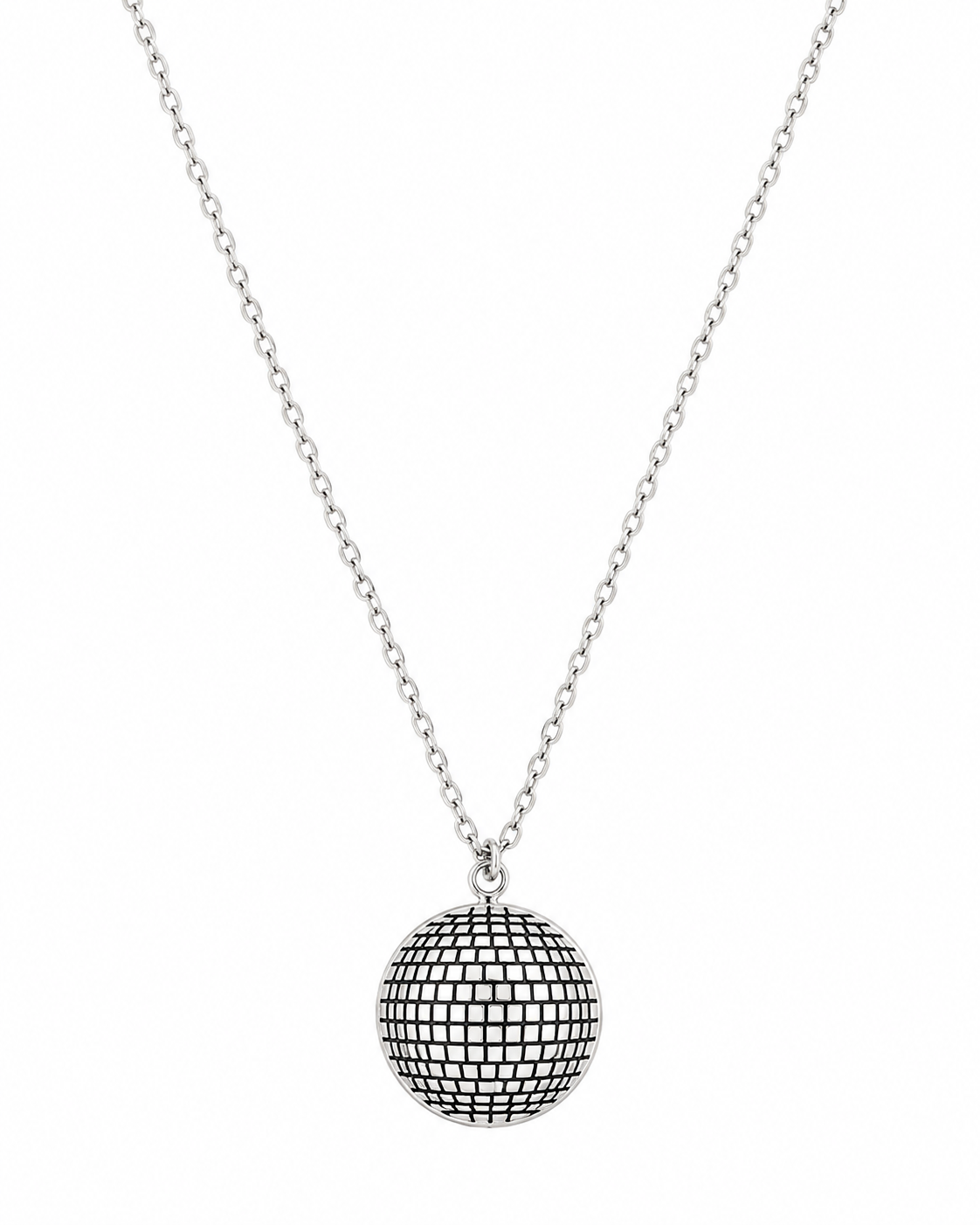 Disco Ball Pendant Silver
