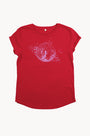 red short sleeve tshirt with glitter ball