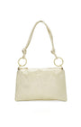 Gold evening shoulder bag metallic leather crossbody disko kids