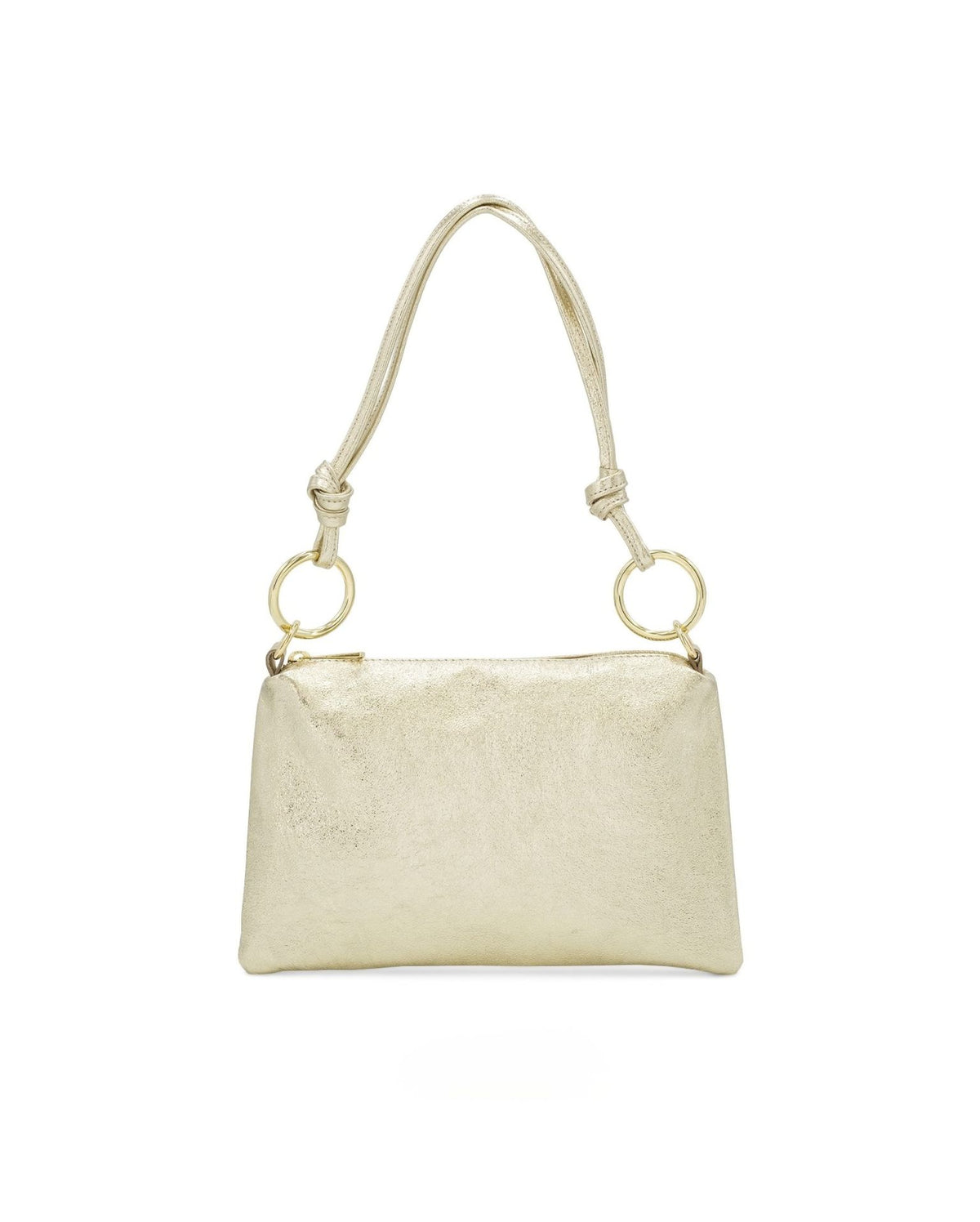 Gold evening shoulder bag metallic leather crossbody disko kids