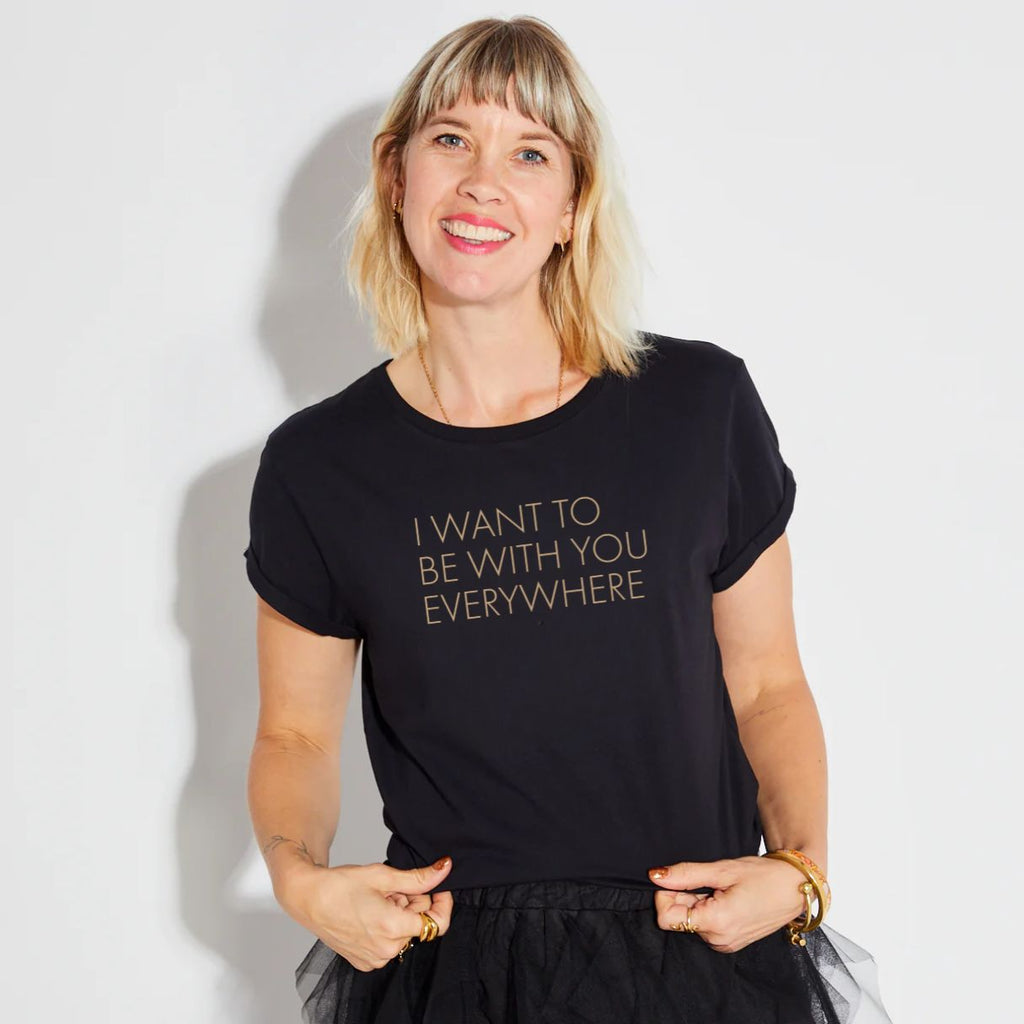 black womens tshirt Everywhere Fleetwood Mac