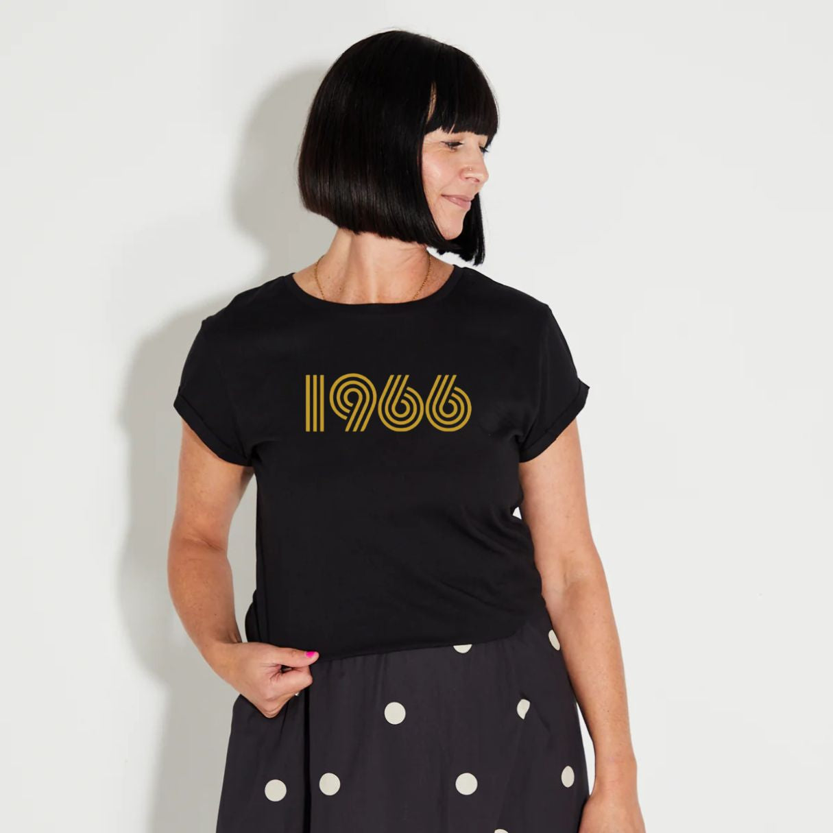 1966 Tshirt Disko Kids Black & Gold 