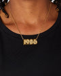 gold 1986 necklace 40th birthday disko kids