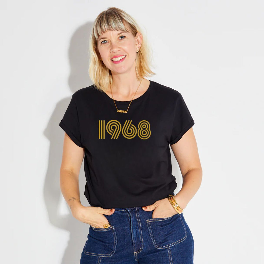 1968 Black & Gold Tshirt Disko Kids
