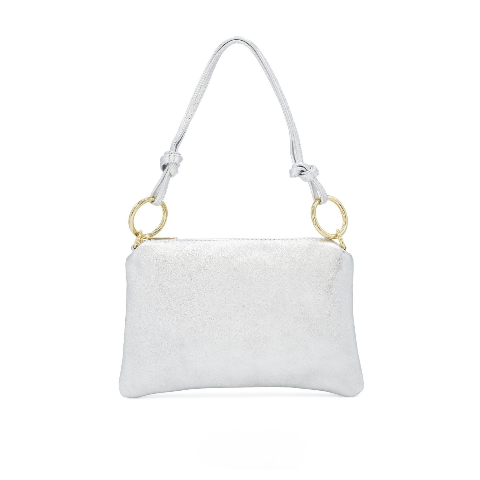 Silver Metallic evening bag disko kids cross body shoulder bag