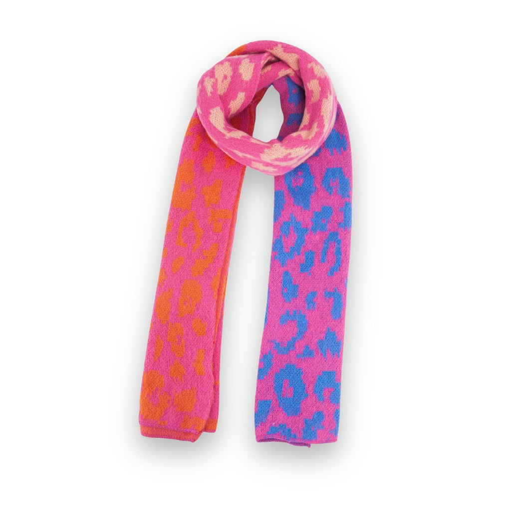 Colorful leopard print scarf