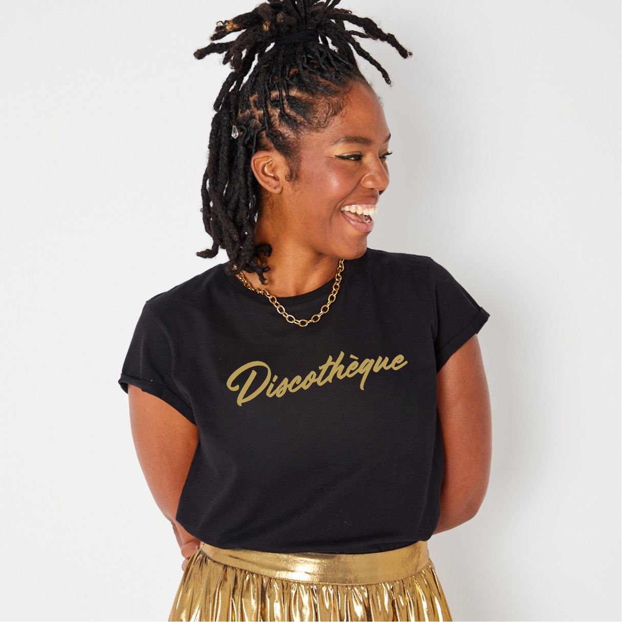 Discothèque Candi Tshirt Black & Gold