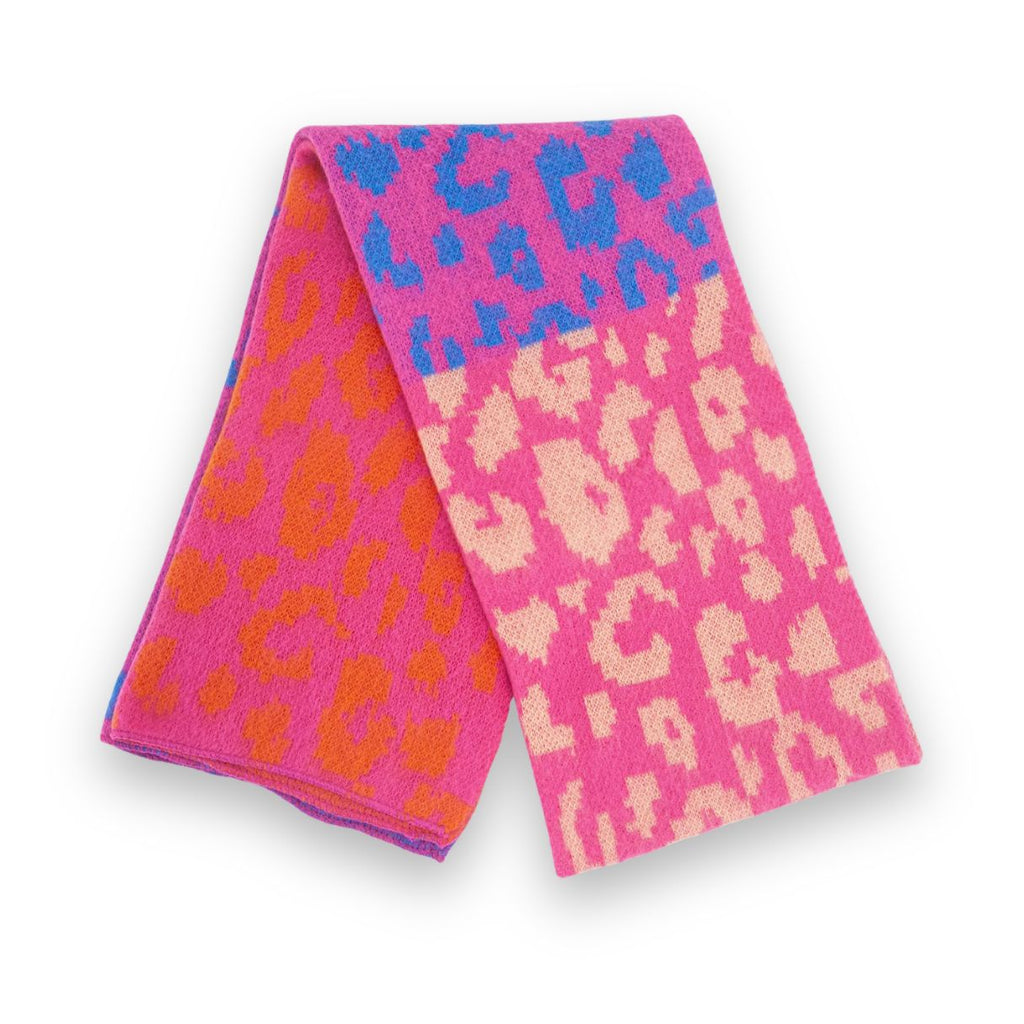 Colorful leopard print scarf