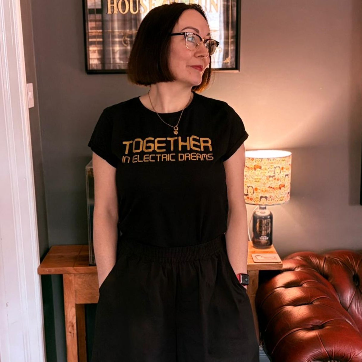Electric Dreams Candi Tshirt Black & Gold