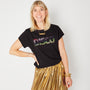 Black Disco Embellished Tshirt Disko Kids Womenswear