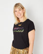 Black Disco Embellished Tshirt Disko Kids Womenswear