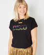 Black Disco Embellished Tshirt Disko Kids Womenswear