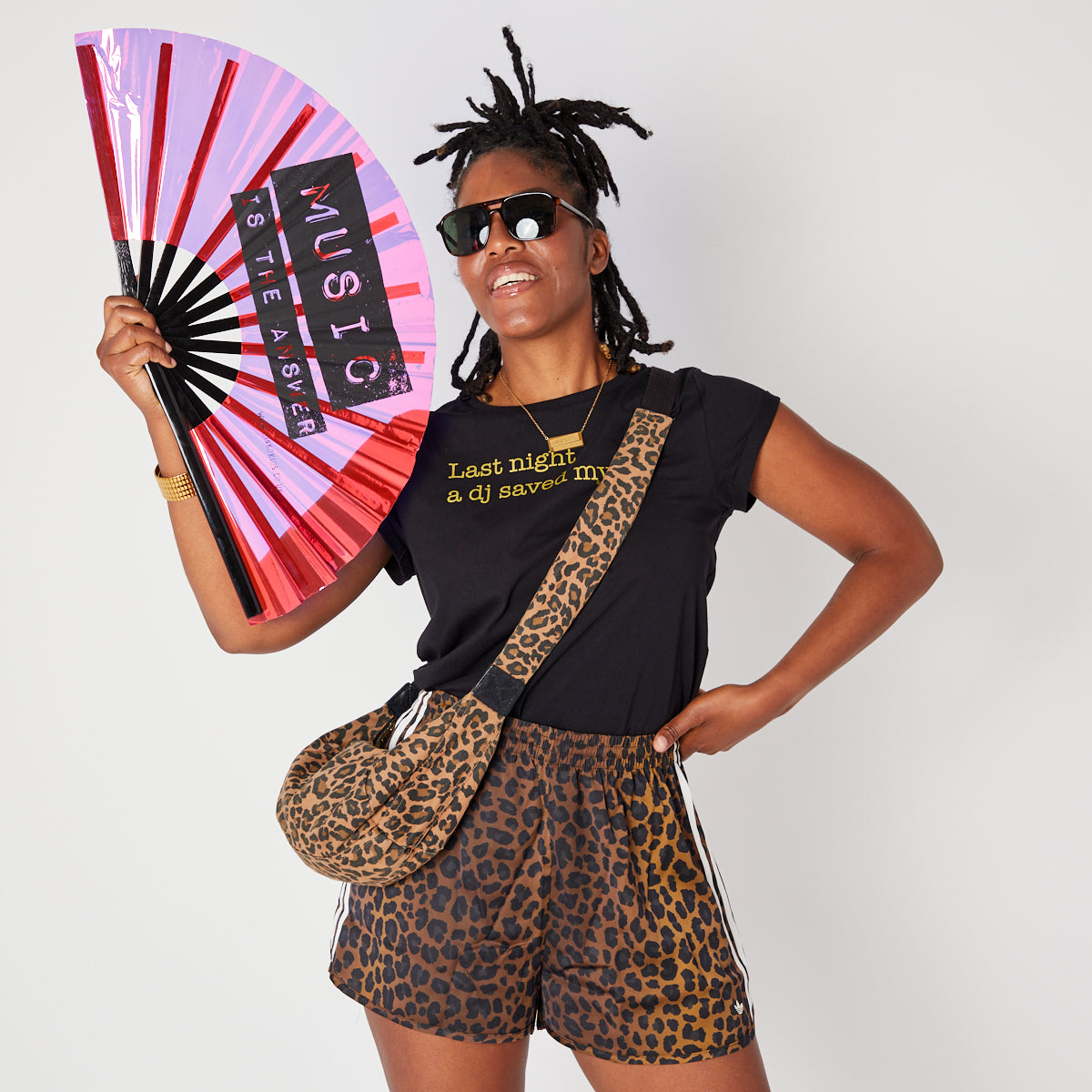 Last Night A DJ Saved My Life Candi Tshirt Black & Gold – Disko Kids
