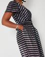 Black & Silver Metallic stripe jumpsuit - Disko Kids