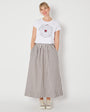 Stripe cotton a line skirt summer festival disko kids 