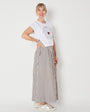 Stripe cotton a line skirt summer festival disko kids 