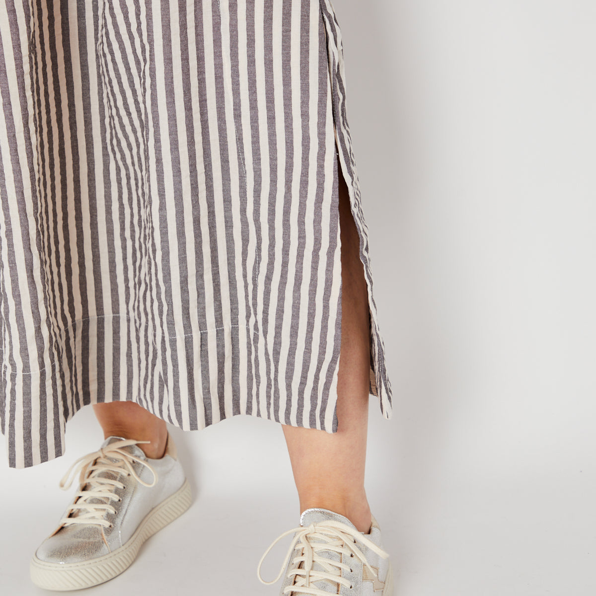 Stripe cotton a line skirt summer festival disko kids 