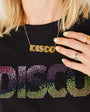 Black Disco Embellished Tshirt Disko Kids Womenswear