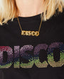 Disco Gold  Necklace Pendant Large Disko Kids 