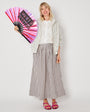 Stripe cotton a line skirt summer festival disko kids 