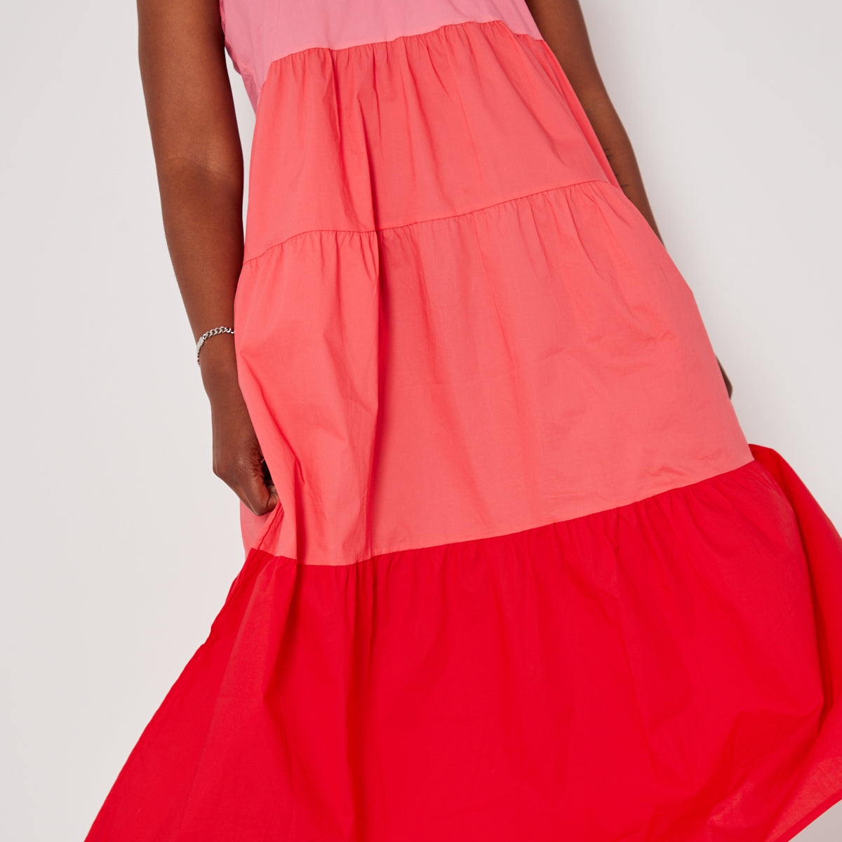 Pink Tiered Womens Dress - Disko Kids