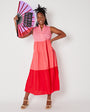 Pink Tiered Womens Dress - Disko Kids
