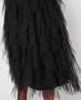 Womens black tulle skirt with frill layers