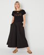 1976 embellished tshirt with black culottes - Disko Kids