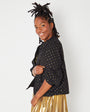 Black & Gold cotton Reversible Jacket, festival  -Disko Kids