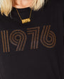 1976 embellished tshirt gold disko kids