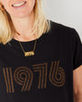 Gold 1976 Birthday Present Pendant Necklace - Disko Kids