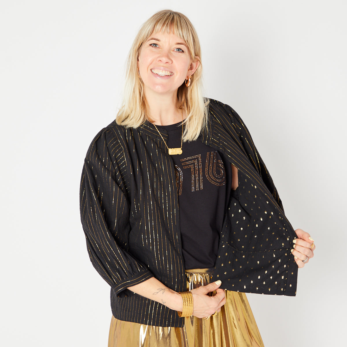Black & Gold Reversible Jacket