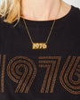 Gold 1976 Birthday Present Pendant Necklace - Disko Kids
