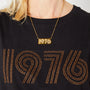 Gold 1976 Birthday Present Pendant Necklace - Disko Kids