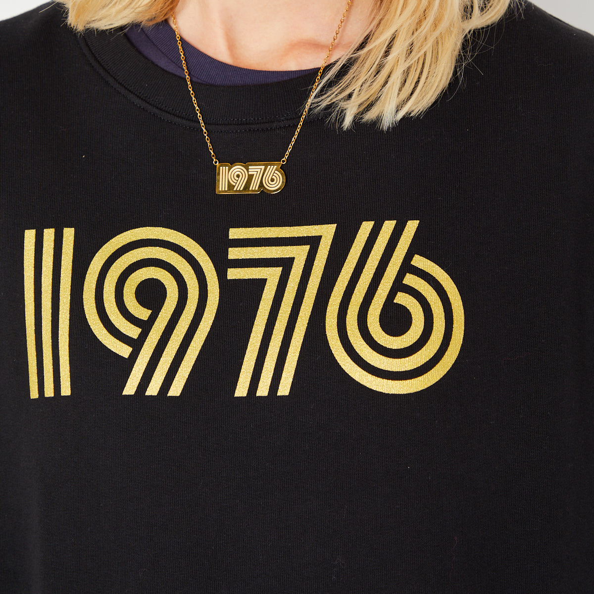 1976 black & gold years sweatshirt Disko Kids 