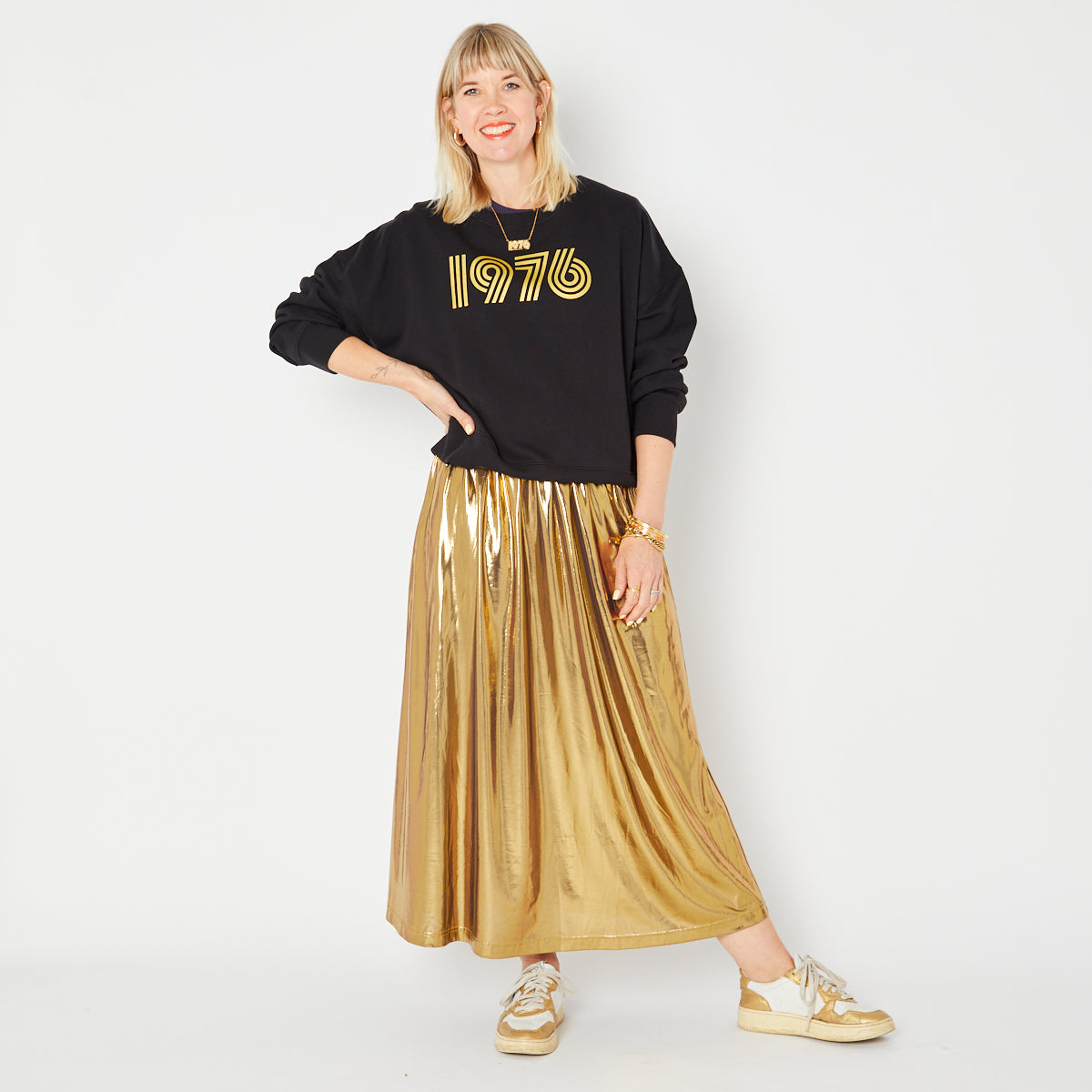 1976 black & gold years sweatshirt Disko Kids 
