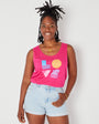Hot Pink Patti Vest Rainbow Love design Disko Kids Womenswear