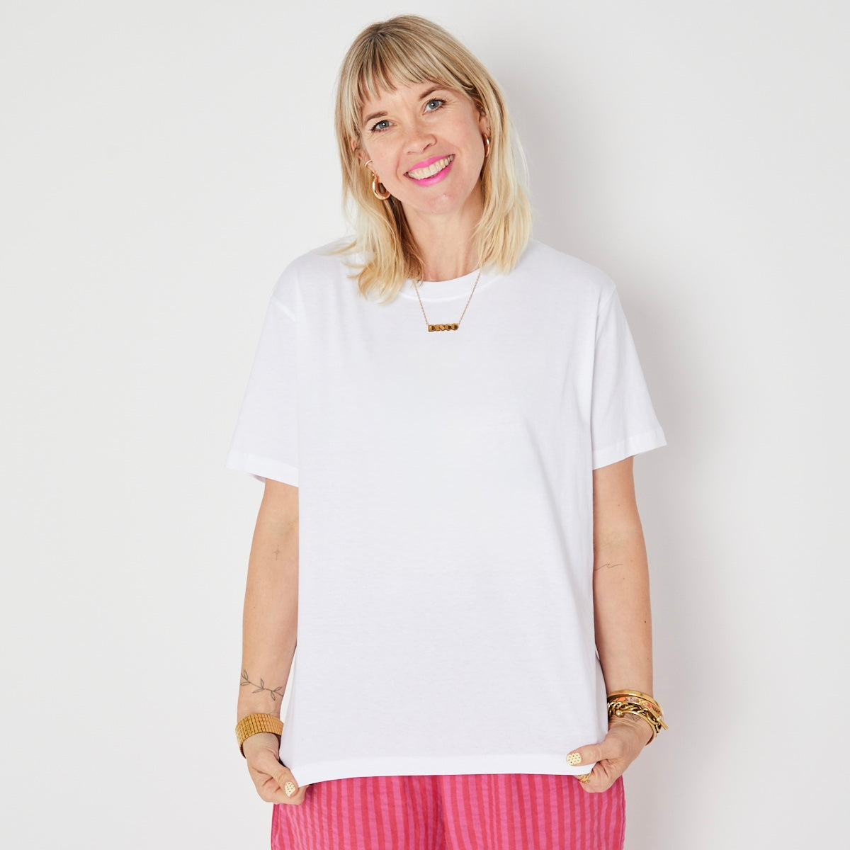 Classic White Tshirt true fit basics Disko Kids Womenswear