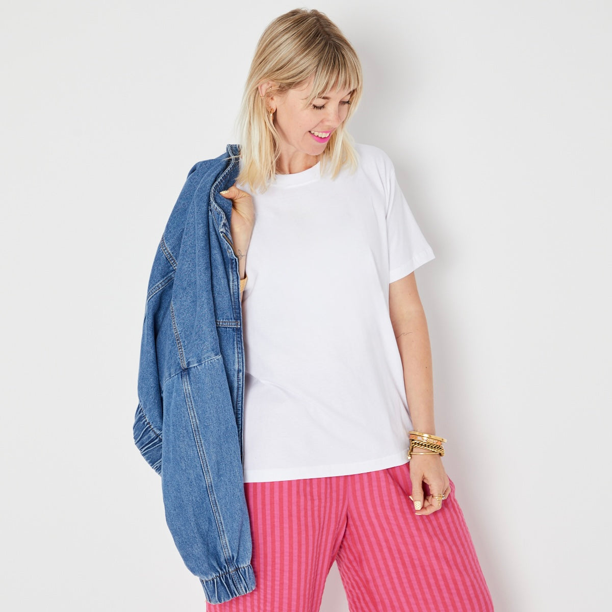 Classic White Tshirt true fit basics Disko Kids Womenswear