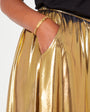 Disko Kids Gold Metallic Skirt Festival Holiday Summer A line skirt