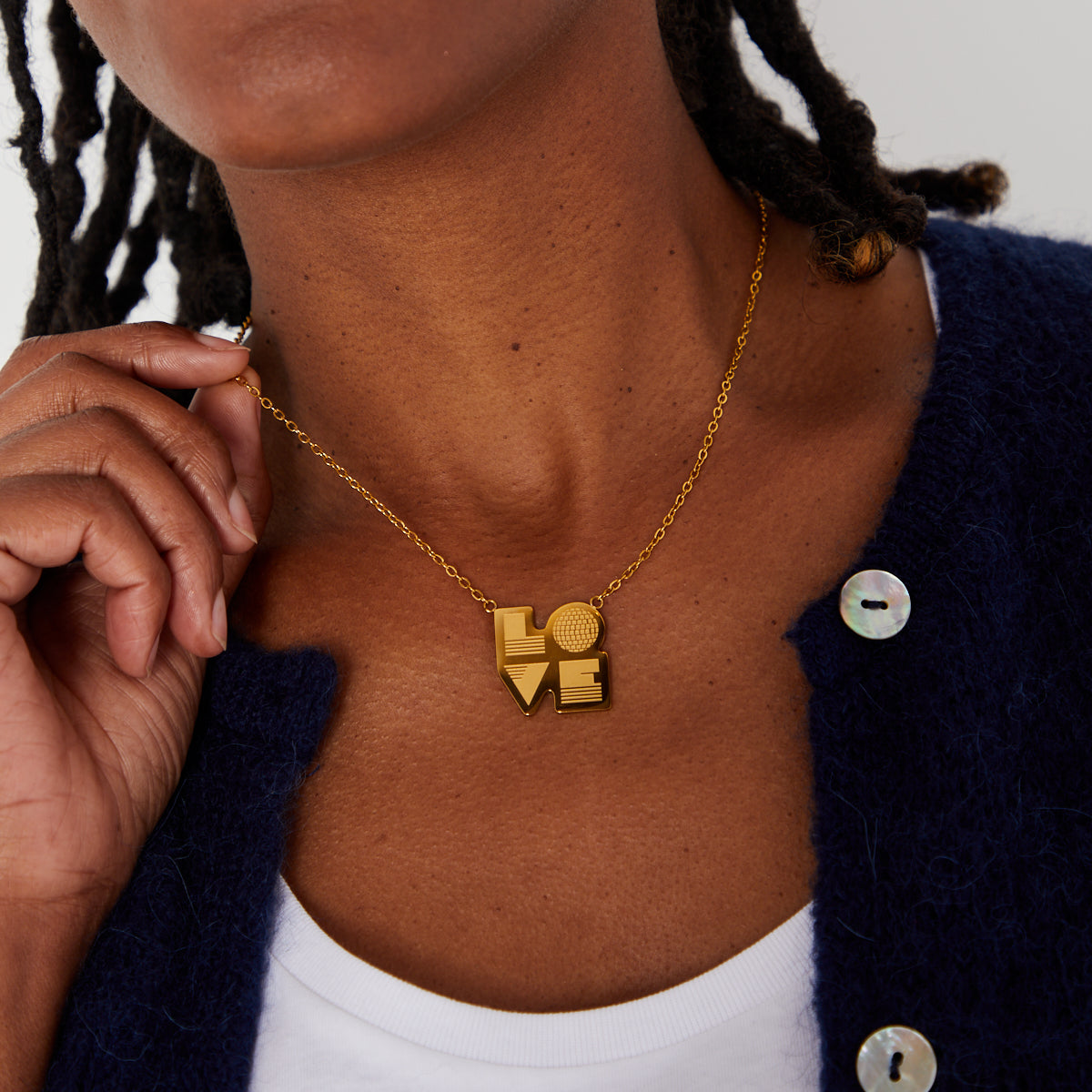 Love Pendant Gold - Disko Kids