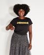 Atomic Disko Kids Womens Tshirt Black and Gold Blondie