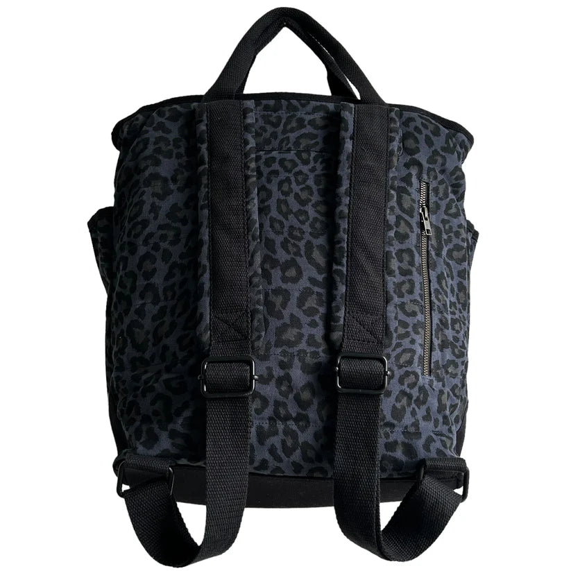 Blue & Black Leopard Backpack - Disko Kids